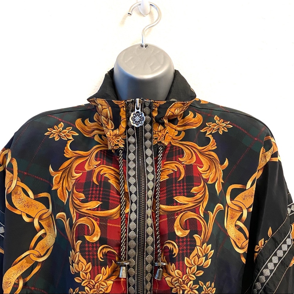 90s Vintage Baroque Bomber Jacket Size Small - Picture 3 of 7